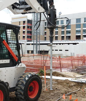 Commercial Helical Piering Project in Santa Rosa
