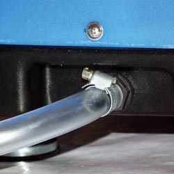 A self-draining crawl space dehumidifier connected to a sump pump system in Riverside