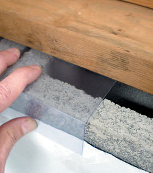 Block wall clear covering for wet crawl spaces in Santa Ana