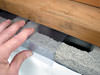 Clear plastic vapor barrier covering for block walls in Los Angeles, San Diego, Sacramento, San Francisco, San Jose