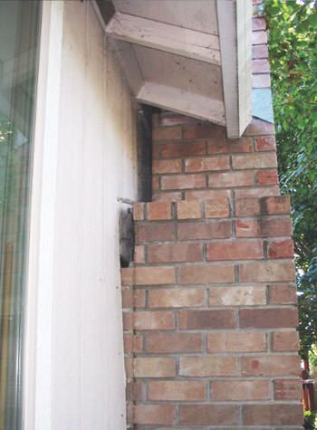 sinking, leaning chimneys that are in danger of collapse in Huntington Beach