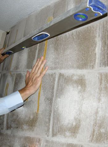 severe foundation wall failure symptoms of a basement wall in Pasadena