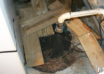 An ugly, clogged sump pump system in Long Beach, California