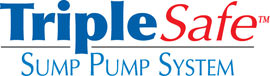Sump pump system logo for our TripleSafe&trade;, available in areas like Ontario